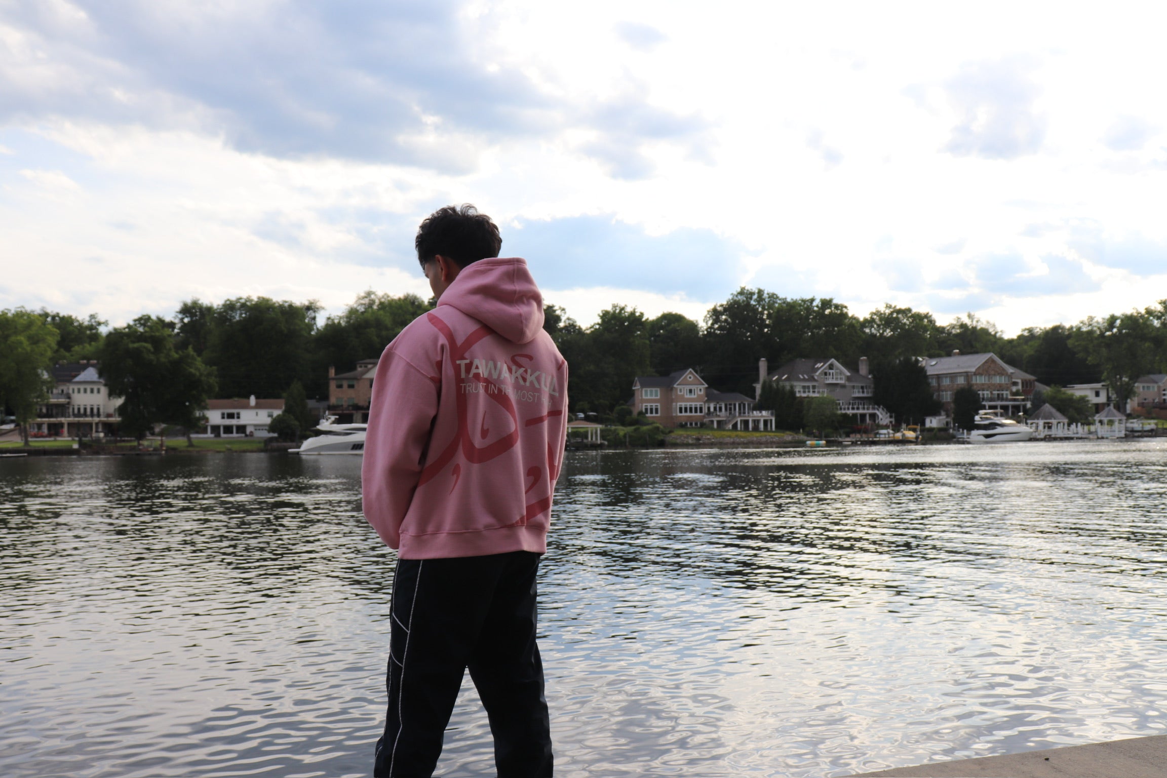 Pink Tawakkul Oversized Hoodie | Trust on The Most High
