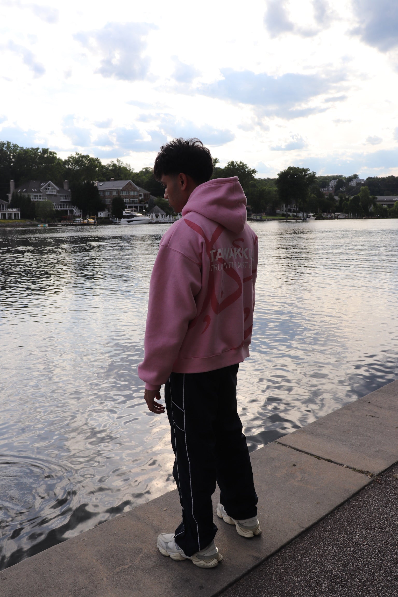 Pink Tawakkul Oversized Hoodie | Trust on The Most High
