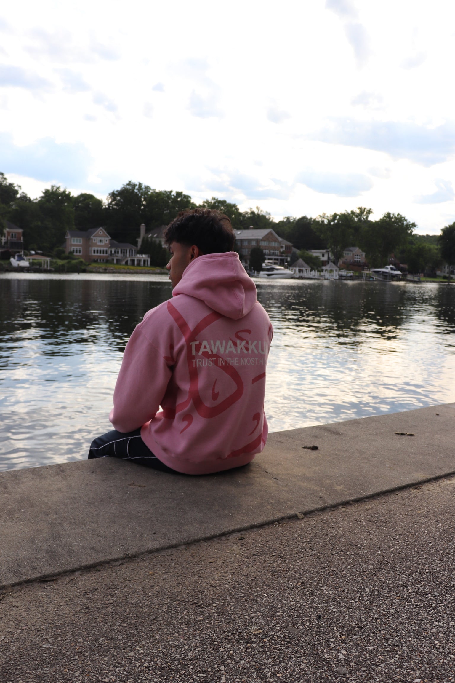 Pink Tawakkul Oversized Hoodie | Trust on The Most High